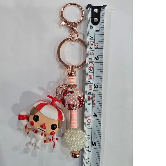 Handmade Beaded Keychain With Mini Figure | One of a Kind - Picture 6 of 8